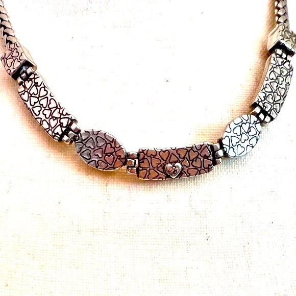 Brighton Etched Linked Panels Bracelet, Adjustable Length, Silver Plated EUC - Picture 8 of 9